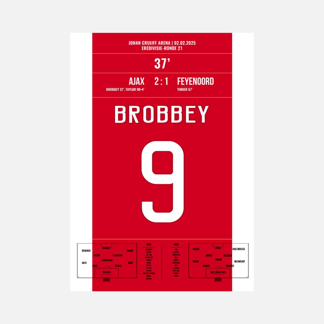 Ajax-feyenoord 2:1 brobbey
