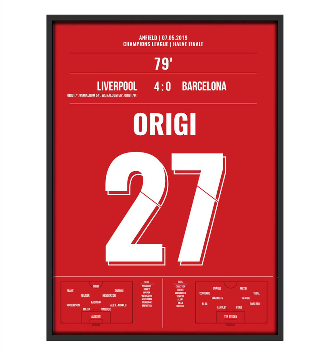 Liverpool-Barcelona Champions League 4:0 Origi