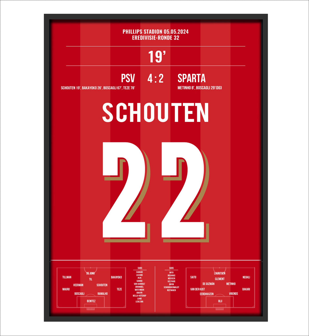 PSV-Sparta 4:2 Schouten Kampioenswedstrijd