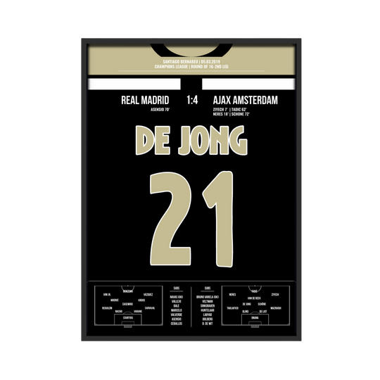 Real Madrid-Ajax Champions League 1:4 Frenkie de Jong