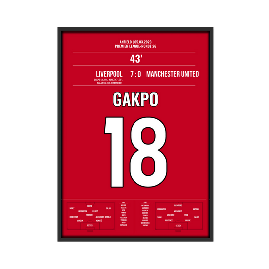 Liverpool - Manchester United 7:0 Gakpo