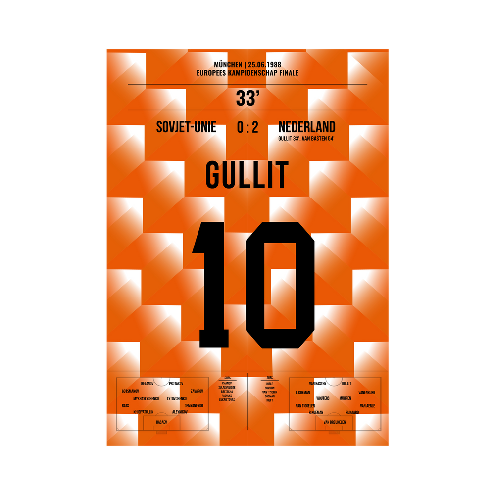 Sovjet-Unie - Nederland 0:2 Gullit