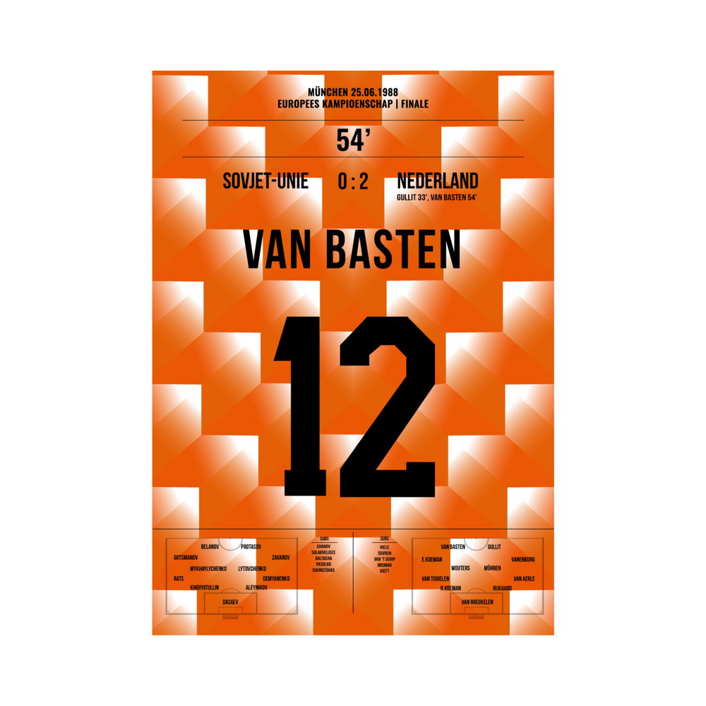 sovjet Unie - Nederland 0:2 Van Basten EK finale 88