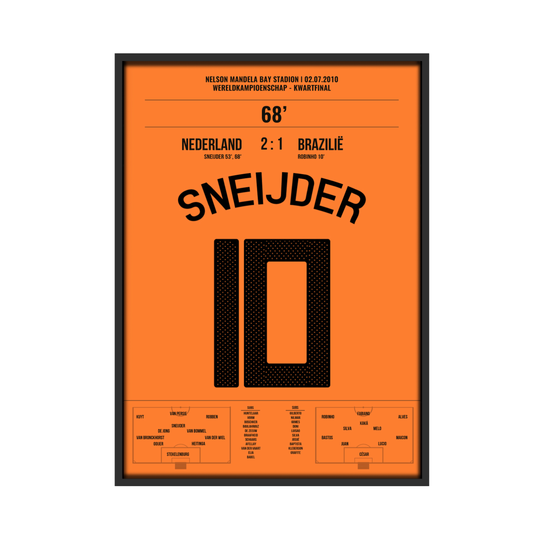 Nederland - Brazilië 2:1 Wesley sneijder