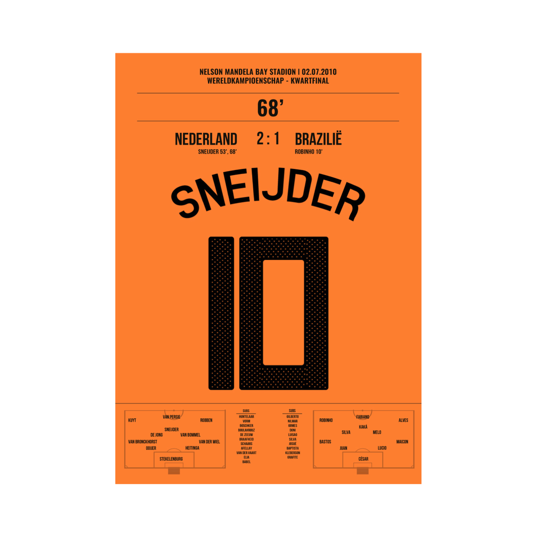 Nederland - Brazilië 2:1 Wesley sneijder